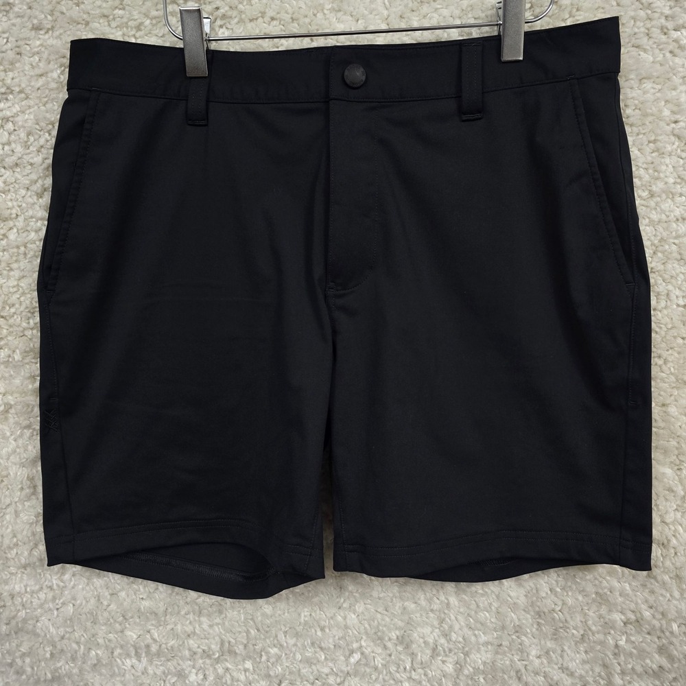 Rhone‎ Commuter Shorts Mens 32 Black Stretch Performance Golf Chino Casual